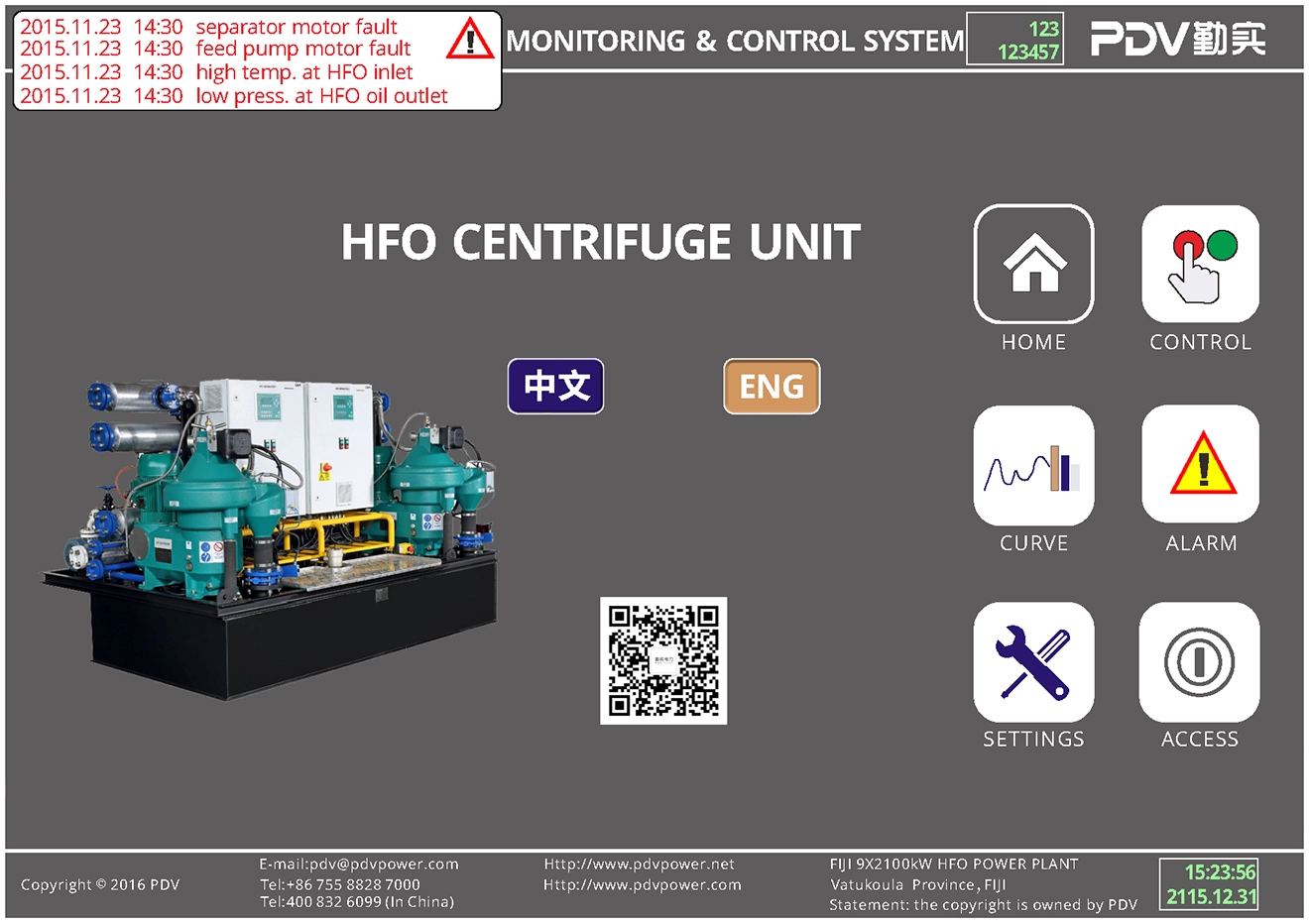 Control System of Auxiliary Modules